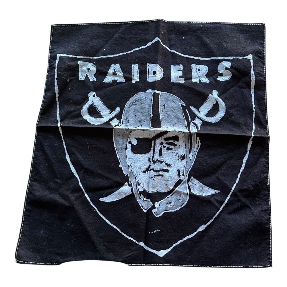 Handmade Batik Wall Window Art Tapestry Vegas Raiders Football OOAK Brand New